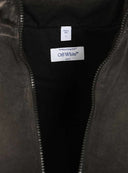 Jacheta OFF WHITE, Logo Embroidered Zip-Up Jacket
