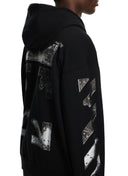 Hanorac OFF WHITE, Metal Arrow Skate Zip Hoodie, Negru