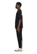 Pantaloni OFF WHITE, Heraldic Arrow Cuffed Sweatpant, Negru