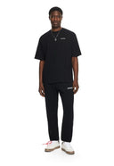 Pantaloni OFF WHITE, Heraldic Arrow Cuffed Sweatpant, Negru