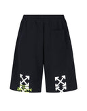 Pantaloni Scurti OFF WHITE, Arrows Prints, Negru