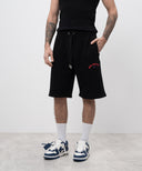 Pantaloni Scurti OFF WHITE, Red Logo Insert, Black