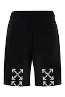 Pantaloni scurti OFF WHITE, Heraldic Arrow Print, Negru
