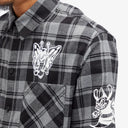 CAMASA OFF WHITE, Check Flannel, Butterfly Insert, Black