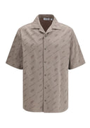 Camasa OFF WHITE,  Jacquard Bowling Shirt, Beige