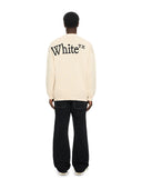 Pulover OFF WHITE, Bookish Shared Crewneck Sweater, Alb
