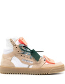 Sneakers OFF WHITE, OFF COURT 3.0, Piele intoarsa, Beige
