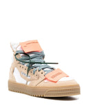 Sneakers OFF WHITE, OFF COURT 3.0, Piele intoarsa, Beige