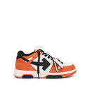 Sneakers OFF WHITE, Low Top, Out Of Office Calf Leather Sneaker in Orange Black