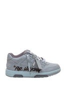 SNEAKERS OFF WHITE, Out Of Office, Electric Blue Details, Grey