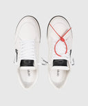 Sneakers OFF WHITE, White Vulc Low Leather Sneakers with Emblem