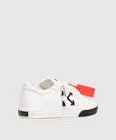 Sneakers OFF WHITE, White Vulc Low Leather Sneakers with Emblem