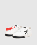 Sneakers OFF WHITE, White Vulc Low Leather Sneakers with Emblem