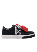 Snekarrs OFF WHITE, Black leather sneakers with logo