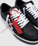 Snekarrs OFF WHITE, Black leather sneakers with logo