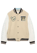 Jacheta OFF WHITE, Star Logo Varsity Jacket, Cream