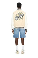 Jacheta OFF WHITE, Star Logo Varsity Jacket, Cream