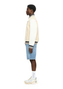 Jacheta OFF WHITE, Star Logo Varsity Jacket, Cream