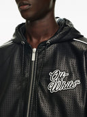 Jacheta OFF WHITE,  Leather Black Jacket