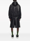 Jacheta OFF WHITE,  Leather Black Jacket