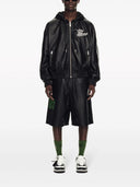 Jacheta OFF WHITE,  Leather Black Jacket