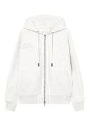 Hanorac OFF WHITE, Royal Team Embroidery Zip Hoodie, White