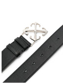 Curea OFF WHITE, Arrow leather belt