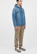 Jacheta OFF WHITE, BOOKISH PADDED,light medium blue