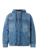 Jacheta OFF WHITE, BOOKISH PADDED,light medium blue