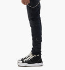 Jeans PURPLE, P001 low-rise, Reflective Paint Repair