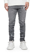 Jeans PURPLE,  Worn Grey Knee Slit, Low rise skinny