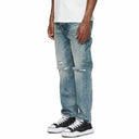 Jeans PURPLE, Vintage Knee Slit Denim (Mid Indigo)