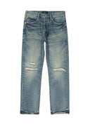 Jeans PURPLE, Vintage Knee Slit Denim (Mid Indigo)