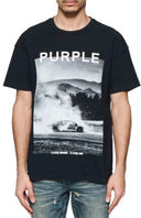 Tricou PURPLE, Textured Inside Out tee, Black