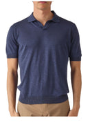 Tricou GRAN SASSO, Men's silk polo shirt