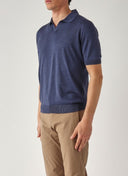 Tricou GRAN SASSO, Men's silk polo shirt