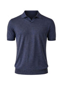 Tricou GRAN SASSO, Men's silk polo shirt