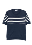Tricou GRAN SASSO, striped short-sleeve sweater