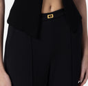 PANTALONI ELISABETTA FRANCHI, Logo Insert, Classic, Black