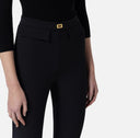 PANTALONI ELISABETTA FRANCHI, Slim Fit, Logo Insert, Black