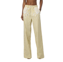 PANTALONI ELISABETTA FRANCHI, Cotton Poplin, Embroideries, Yellow