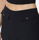 Pantaloni ELISABETTA FRANCHI, Double crêpe trousers, Negru