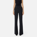 PANTALON ELISABETTA FRANCHI, Nasturi cu logo, Negru