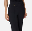PANTALON ELISABETTA FRANCHI, Nasturi cu logo, Negru