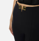 Pantaloni ELISABETTA FRANCHI, Trousers in double layer stretch crêpe fabric with logo details