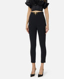 Pantaloni ELISABETTA FRANCHI, Trousers in double layer stretch crêpe fabric with logo details