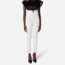 Pantaloni ELISABETTA FRANCHI,Trousers in double layer stretch crêpe fabric with logo details