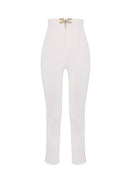 Pantaloni ELISABETTA FRANCHI,Trousers in double layer stretch crêpe fabric with logo details