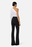 Pantaloni ELISABETTA FRANCHI, Trousers in double layer stretch crêpe fabric with logo charm