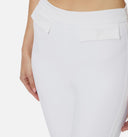Pantaloni ELISABETTA FRANCHI, Pantalon en double crêpe stretch avec logo brodé